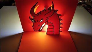 Dragon pop up card / 3d dragon