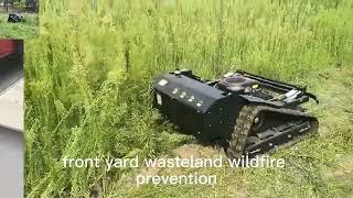 wireless radio control rubber track lawn mower robot made by Vigorun Tech, Vigorun tank lawn mower