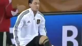 Mesut Özil playing with gum