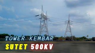 Tower kembar sutet 500 kv Tol semarang-tegal II High Voltage Transmission tower