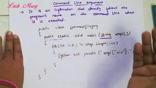 Command line argument || 9 || JAVA COURSE in telugu