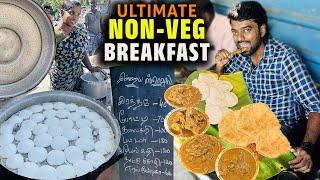 மல்லி பூ இட்லி - வாத்து முயல் கறி - ஈரல் குண்டிகா !! 6am Non-Veg Breakfast - Vellore