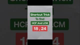Find HCF and LCM in 1 step/ shortcut trick/#shortsfeed #maths #shorts