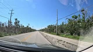 Driving through Sanibel Island and still seeing the devastation after Hurricane Ian. May, 2023.