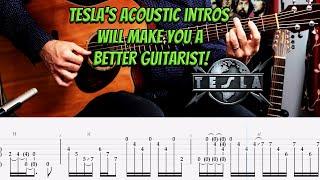 Level up your finger-style skills with Tesla's epic acoustic guitar intros!