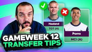 FPL TRANSFER TIPS | GAMEWEEK 12 | Fantasy Premier League Tips 2024/25