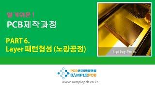 PCB온라인플랫폼 샘플PCB - 패턴형성 공정, 라미네이트 필름코팅, 노광작업, 드라이필름을 이용한 PCB패턴형성 공정