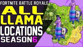 Fortnite ALL LLAMA LOCATIONS SEASON 6 - Where to Find Supply Llama in Fortnite Battle Royale