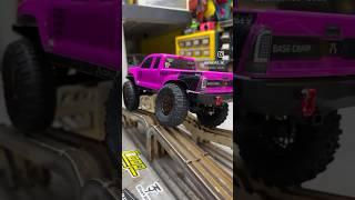 SCX24 Basecamp taking on the pipeline! #rc #scx24 #crawler #shorts