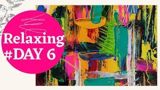 Abstract art | Relaxing Acrylic Painting tutorial  | Easy Art | Day 6