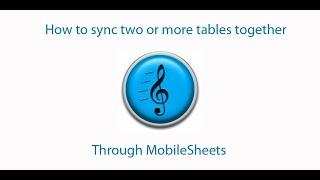 MobileSheets Sync 2 or more tables together copy save backup mobile sheets Synchronize Library