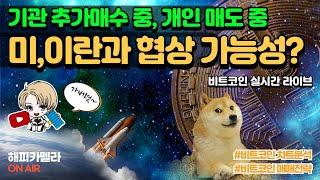 비트코인 실시간, 미국,이란과 협상가능성 상승? 기관 비트추가매수 중, 개인매도 6/20 저녁#비트코인 #비트코인실시간 #이더리움 #리플 #cryptocurrency #차트분석