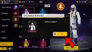 FREE TOKEN  EXCHANGE  RARE BUNDLE  TODAY REWARDS  FREE FIRE