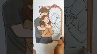 Behind Every Smile, There's a Silent Story  | #EmotionalArt #art #DrawingShorts #shorts