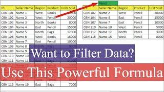 How to Filter Data Using Formula In Excel | MRB Tech Solutions