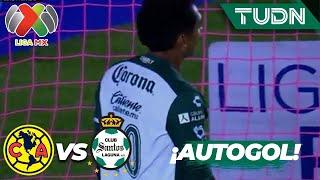 ¡AUTOGOLAZO! Mala suerte de Rodríguez | América 3-0 Santos | Liga Mx -AP2024 - J12 | TUDN