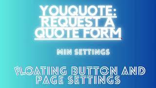 YouQuote | Floating Button & Page Settings in Admin | Shopify | SolverCircle