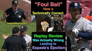 E167 - Joe Espada Ejected After Non-Winnable Challenge of Foul Ball vs HBP Call by Brian O'Nora