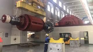 Centrale électrique CFF Vernayaz démontage Stator et Rotor