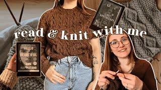 cozy bookish knitting vlog ️ organizing my knits, sleeve island, a 5 star book & a 2.5 star… 