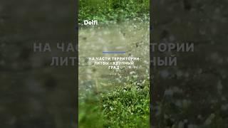На части территории Литвы – крупный град