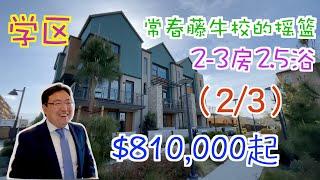 【尔湾买房】尔湾2房联排别墅边户学区房，采光非常好且连地板都已经升级好了 ｜尔湾房产经纪人