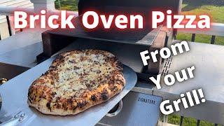 Make brick oven pizza at home! How to turn any grill into a brick oven.