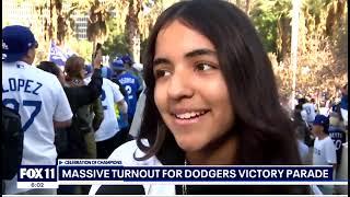 Massive Turnout for Dodgers Victory Parade