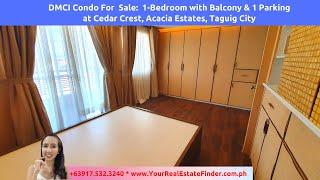 [Rented] Big 1-Bedroom Condo (F502) with Parking, Cedar Crest Taguig