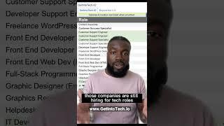 Entry-level Tech Jobs!