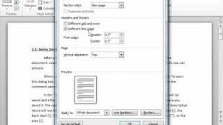 Word 2010 Tutorial Using Page Setup Microsoft Training Lesson 7.3
