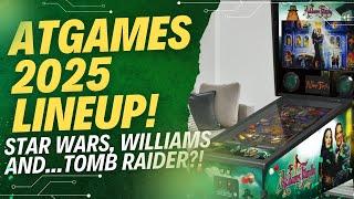 AtGames 2025 Pinball Lineup Reaction! Tomb Raider! Star Wars!