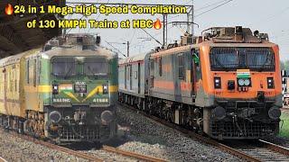 KANCHAN KANYA + PRATAP + DURGIANA + POORVA Mega High Speed Compilation of 130 KMPH Trains at HBC