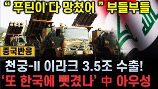 [중국반응] 천궁2 이라크 3조 5천억 수출! / "이라크 친중 아니었어? 또 한국에 뺏겼나..."