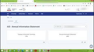 How to download Annual Information Statement AIS on Income Tax New Portal 2.0