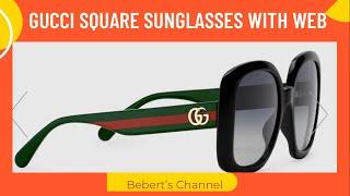 UNBOXING GUCCI SQUARE SUNGLASSES WITH WEB