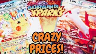 In Depth Look at the CRAZY Prices of Surging Sparks Pokemon Cards!