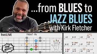 JAZZ Up Your BLUES with Kirk Fletcher's Tasty Guitar Moves! fretLIVE Lesson (Gospel/R&B/Jazz/Blues)