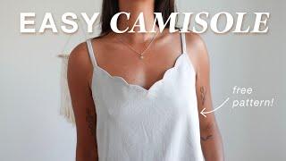 The Perfect Beginner Sewing Project - DIY Easy Camisole! + FREE Pattern