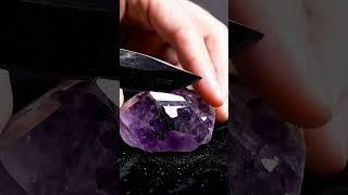 #youtubeshorts #amethyst #february #februarybirth #birthstone #asmr #asmrsounds #gemcutting