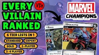 Marvel Champions VILLAIN DIFFICULTY RANKING - 6 Tier Lists In 1