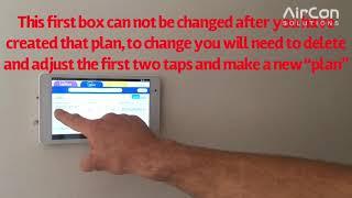 MyAir5 guide to how to set up a Plan schedule on the touch panel