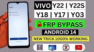 Vivo Y22,Y22s,Y03,Y18,Y17 FRP Bypass Android 14 | All Vivo Google Account Bypass Without Pc