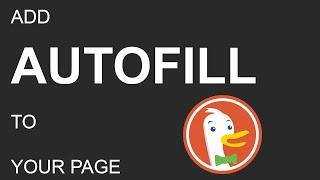 Use The DuckDuckGo Autofill API (unofficial)