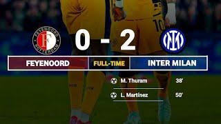 Feyenoord 0-2 Inter MilanUEFA Champions League Round Of 16 Leg 1