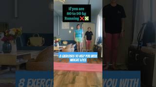 8 exercises to help you with weight loss ( knee friendly) : Arogya physiotips #weightloss