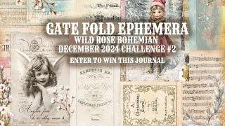 Gatefold Ephemera Easy #wrbsupportingourfriends  Journal Give Away and Challenge #2  Dusky Vintage