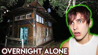 Overnight BY MYSELF in Haunted House (scary) | Colby Brock