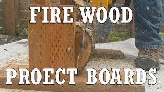 Turning FIREWOOD Into PROJECT BOARDS and TURNING BLANKS!