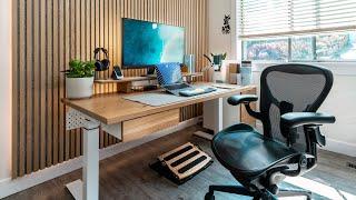 The Modern DREAM Home Office & Desk Setup Makeover!